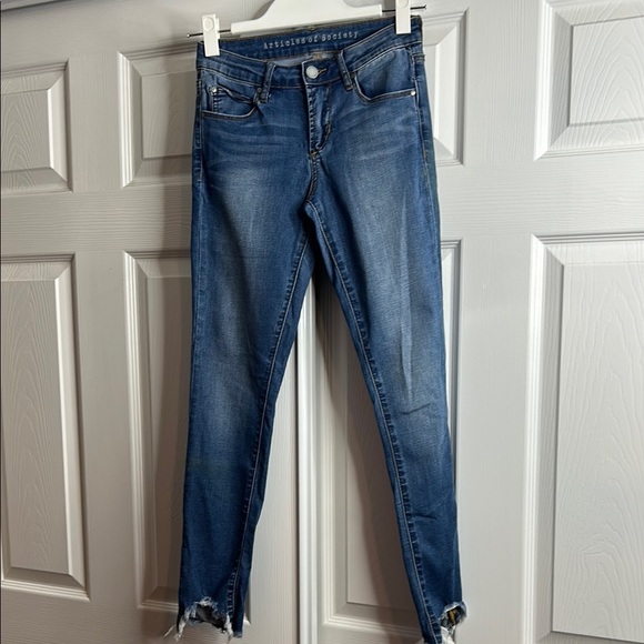 Articles Of Society Blue Ankle Cropped Jeans 24 - Picture 1 of 7